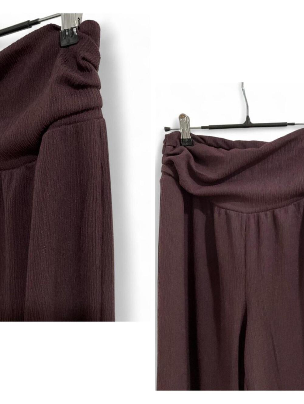 NWT DIVIDED by H&M | SZ XXS | Burgundy Crinkled Balloon-Leg Harem Pants - Picture 8 of 10